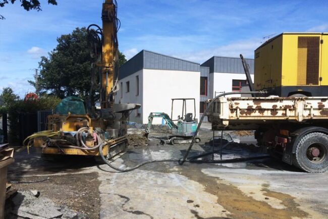 Foreuse - Reprise d'une installation géothermique et chaufferie