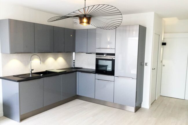 Cuisine - Métamorphose d'un appartement T2 en T3 à La Baule architecture intérieure