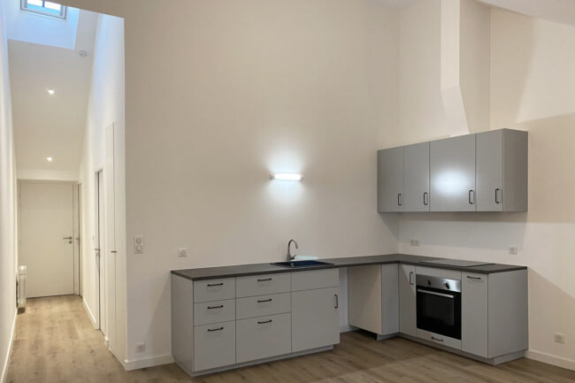 Cuisine rénovée - Rénovation locatif Nantes 44